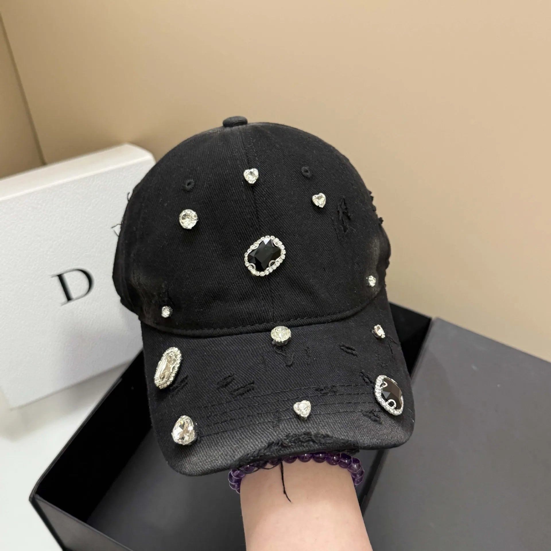 DIAMANTÉ Baseball Cap-hat-SAINT CHIC