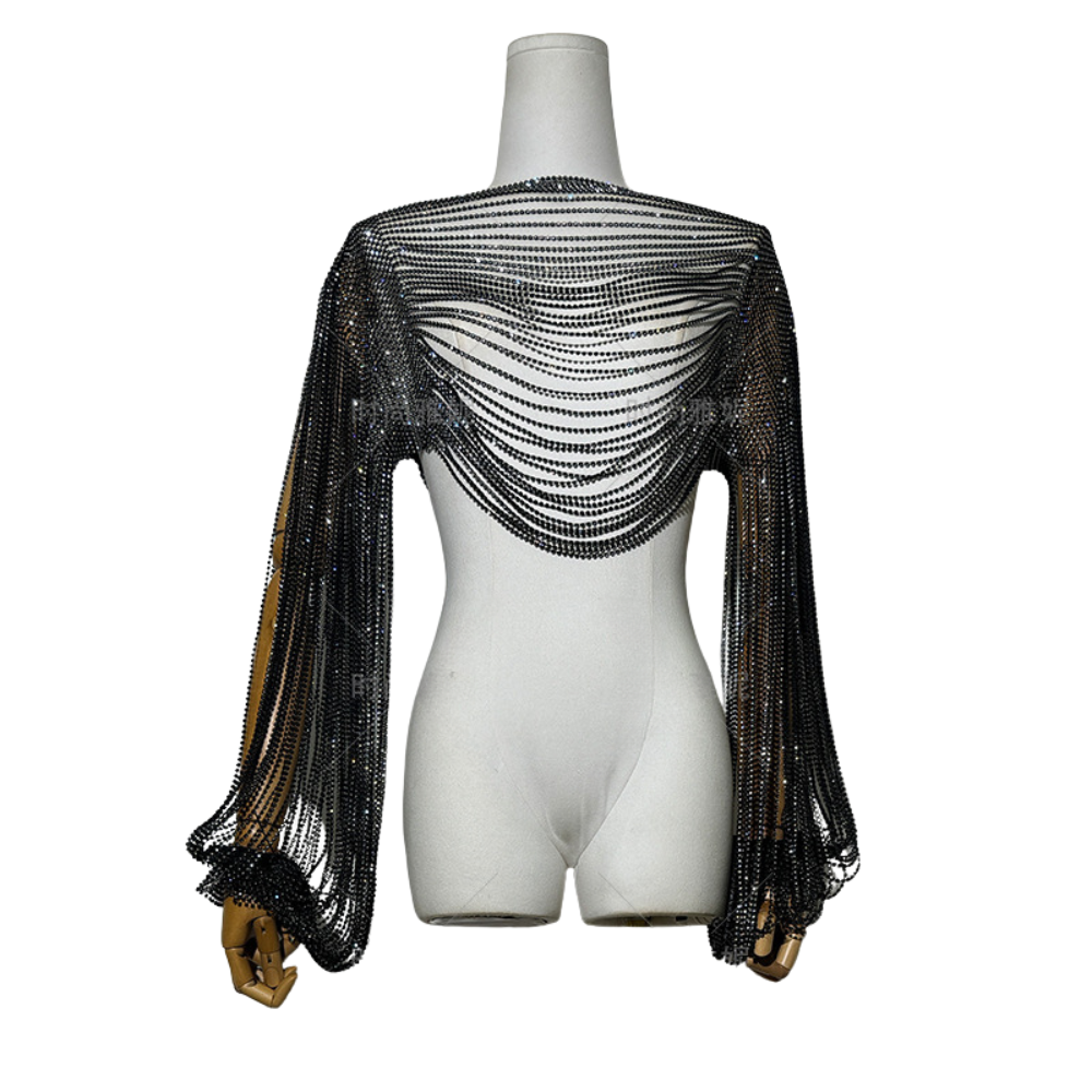 DIAMONDA Chainmail Shawl Top-body jewelry-SAINT CHIC