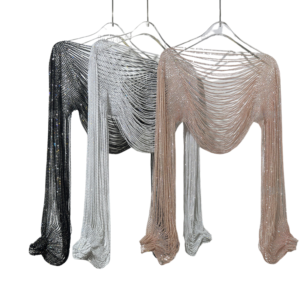 DIAMONDA Chainmail Shawl Top-body jewelry-SAINT CHIC