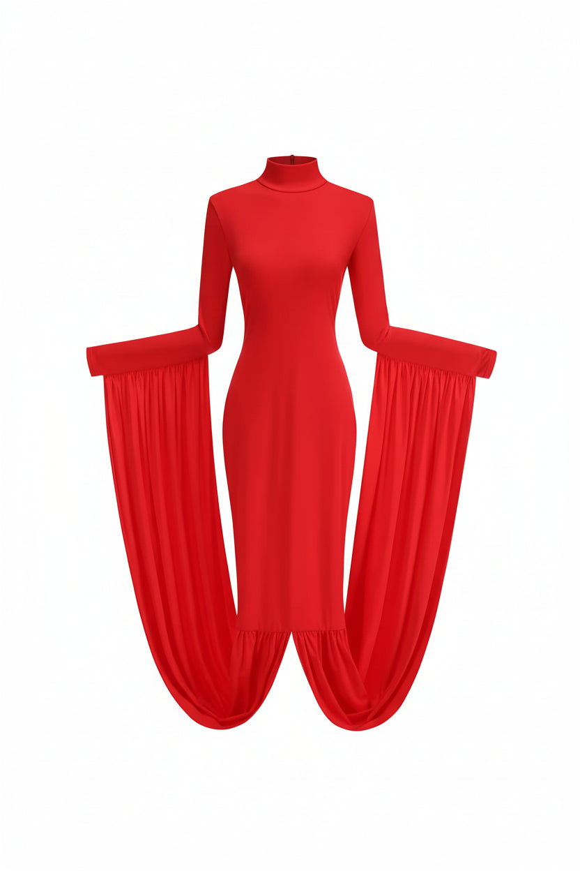 DRAMA Draped Gown-dress-SAINT CHIC