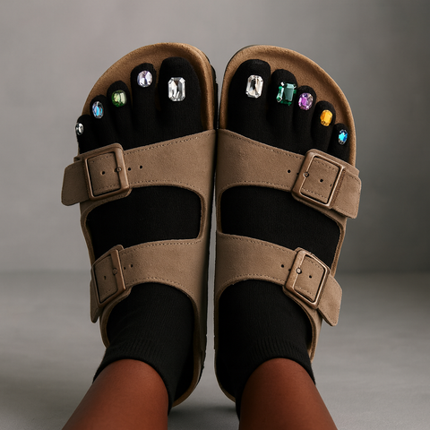 FIVE FINGER Rhinestone Toe Socks – Sparkle & Comfort