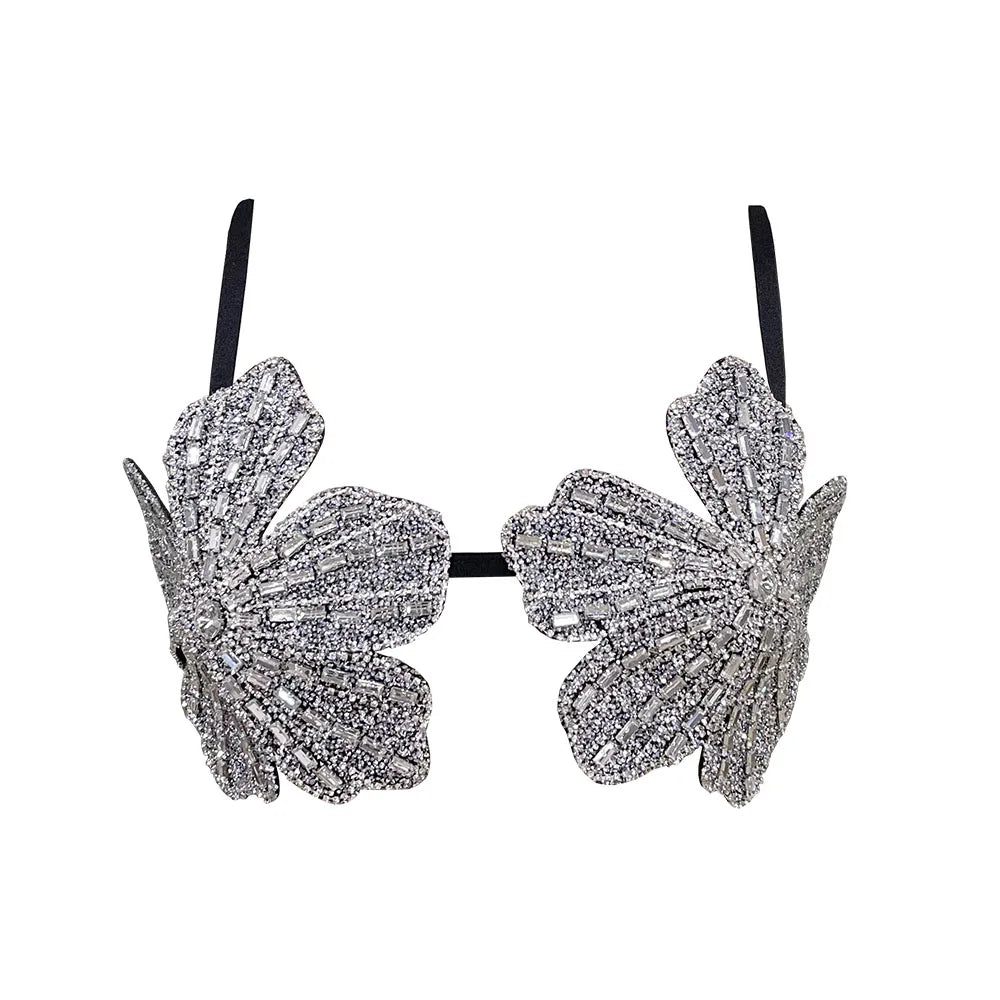 FLORA Crystal Bra Top-top-SAINT CHIC