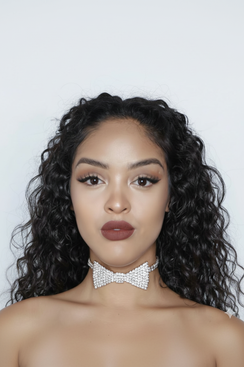 GLIMMER BOW Choker-necklace-SAINT CHIC