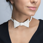 GLIMMER BOW Choker-necklace-SAINT CHIC