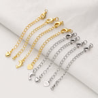 GOLD PLATED EXTENSION CHAINS – 5pc Charm Set with Lobster Clasps-Jewelry-SAINT CHIC