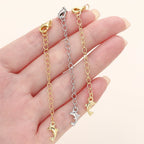 GOLD PLATED EXTENSION CHAINS – 5pc Charm Set with Lobster Clasps-Jewelry-SAINT CHIC