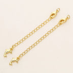 GOLD PLATED EXTENSION CHAINS – 5pc Charm Set with Lobster Clasps-Jewelry-SAINT CHIC