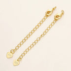 GOLD PLATED EXTENSION CHAINS – 5pc Charm Set with Lobster Clasps-Jewelry-SAINT CHIC