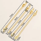 GOLD PLATED EXTENSION CHAINS – 5pc Charm Set with Lobster Clasps-Jewelry-SAINT CHIC