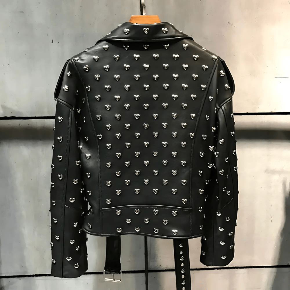 HEARTS Biker Jacket-Jacket-SAINT CHIC