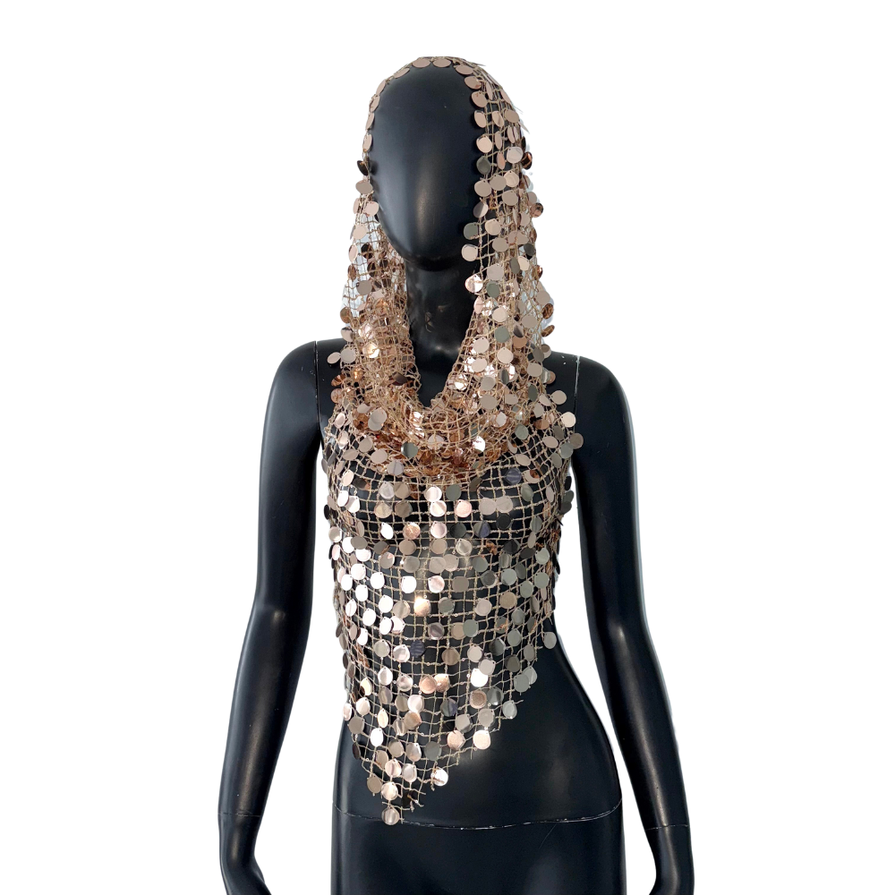 HOODRICH Sequin Net Tank Set-top-SAINT CHIC