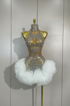 ICE SWAN Mini Dress-dress-SAINT CHIC
