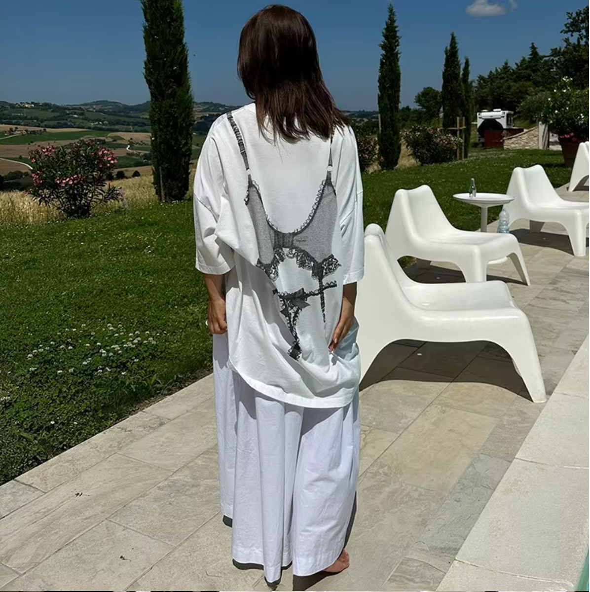 LACE Graphic Tee-Tee Shirt-SAINT CHIC
