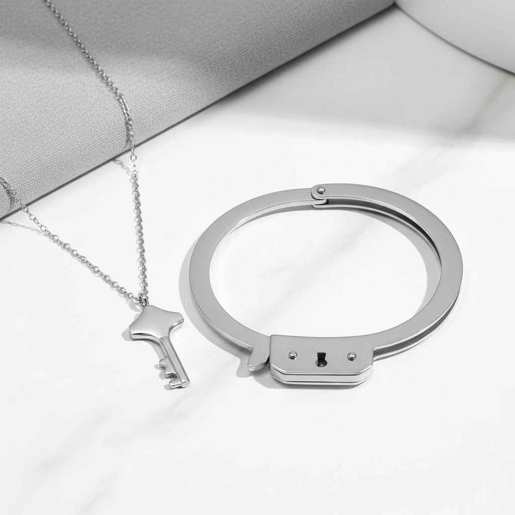 LOCK & KEY Bond Cuff + Necklace Set-necklace set-SAINT CHIC