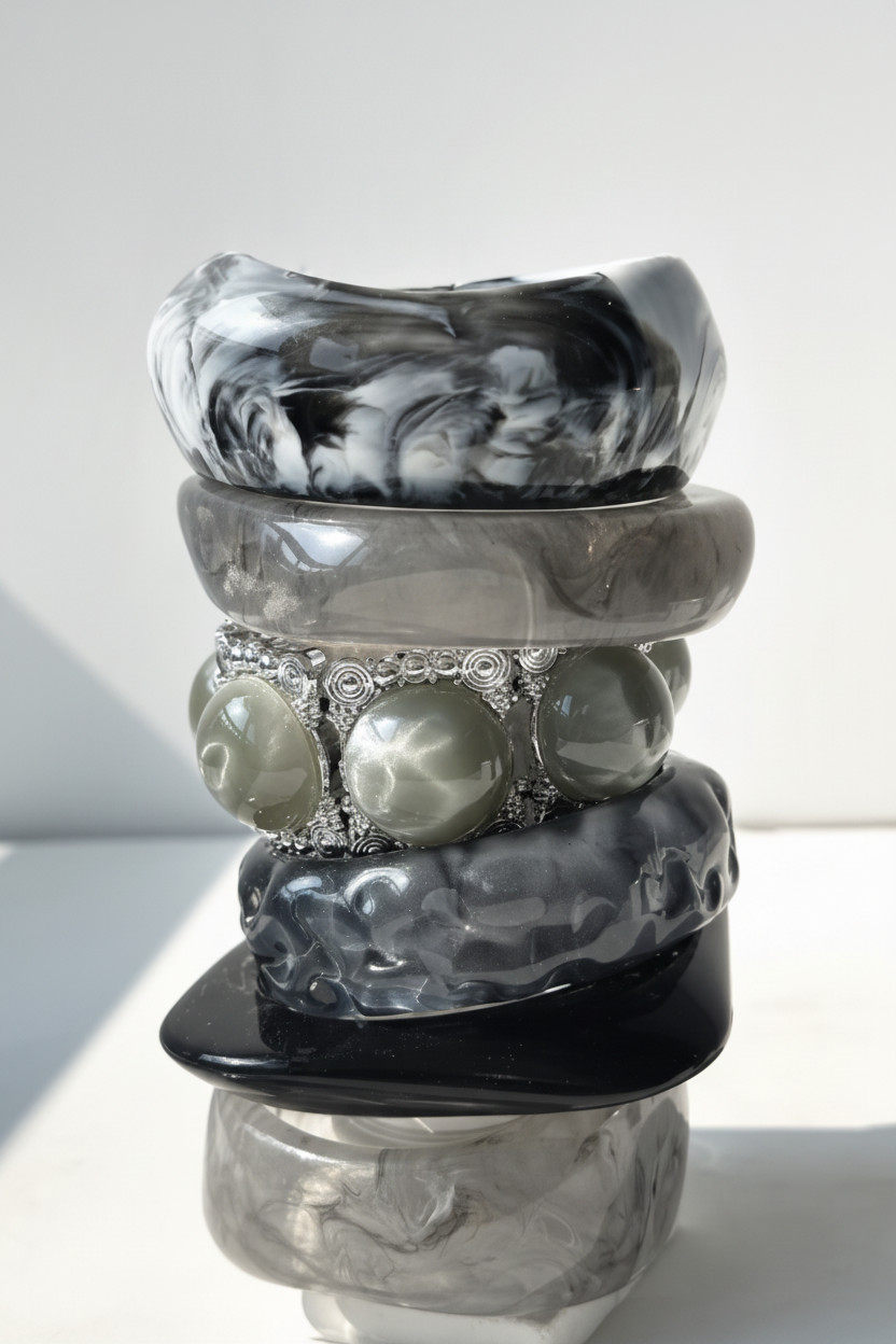 Marble Muse Bracelet Stack-bracelet-SAINT CHIC