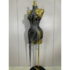 NIGHTFALL WEB Mini Dress-dress-SAINT CHIC