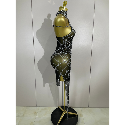 NIGHTFALL WEB Mini Dress