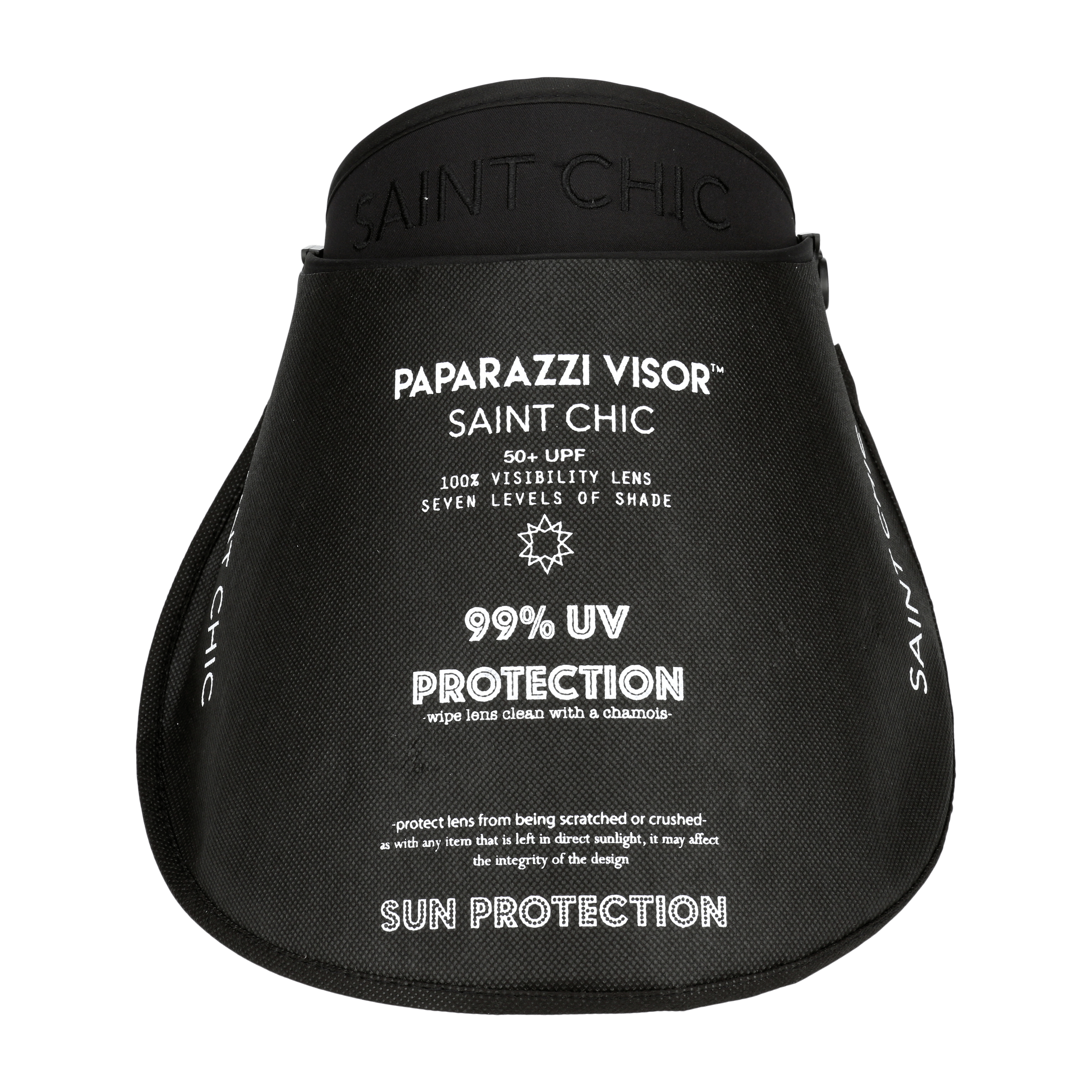 PAPARAZZI VISOR® 1.0 – Black Rainbow Lens Sun Shield-Hats-SAINT CHIC