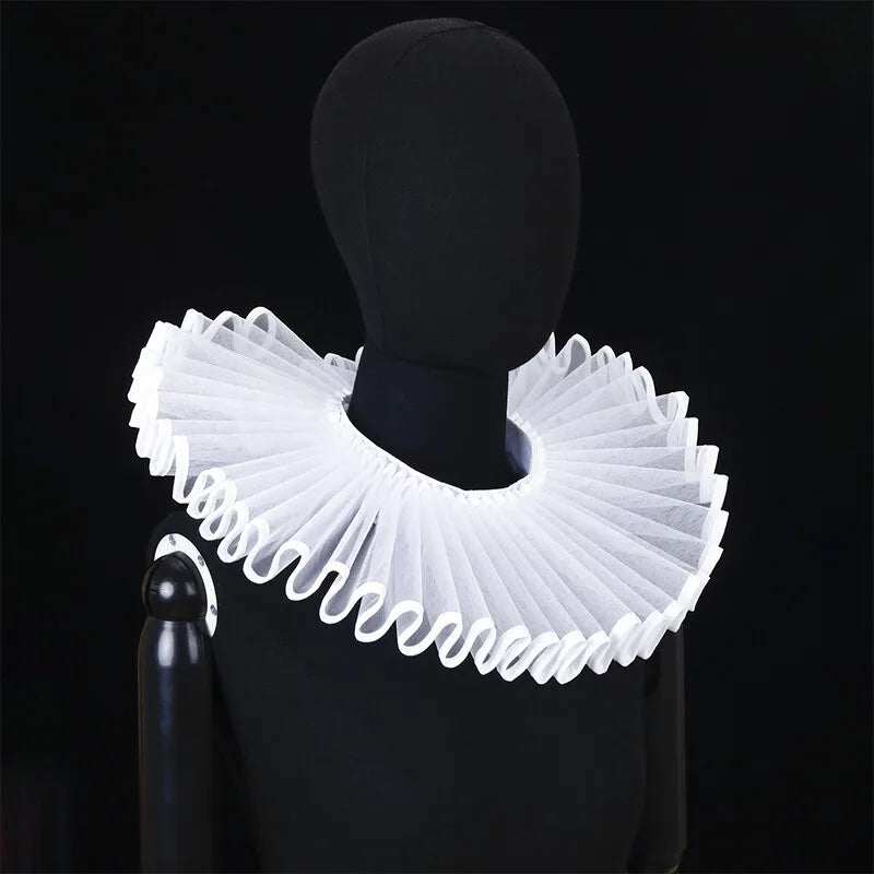 PLEAT DRAMA Mesh Ruffle Collar-Collar-SAINT CHIC