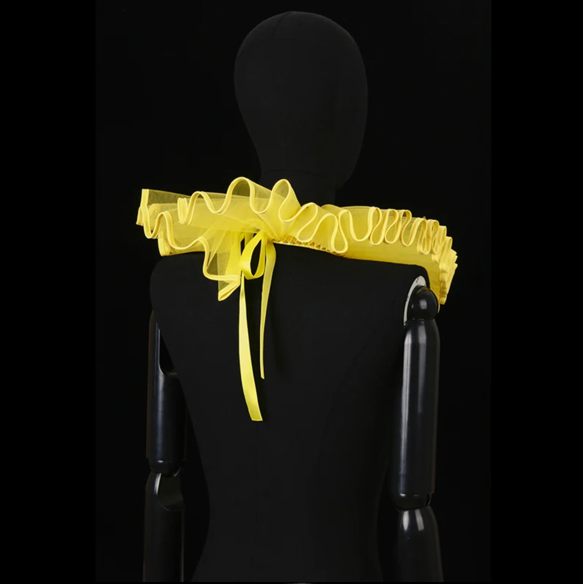 PLEAT DRAMA Mesh Ruffle Collar-Collar-SAINT CHIC