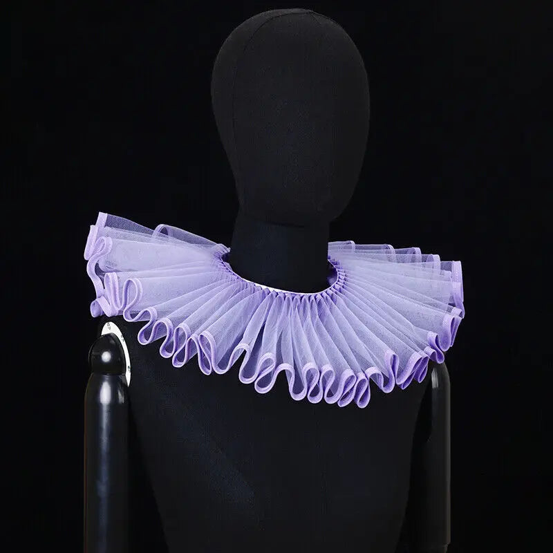 PLEAT DRAMA Mesh Ruffle Collar-Collar-SAINT CHIC