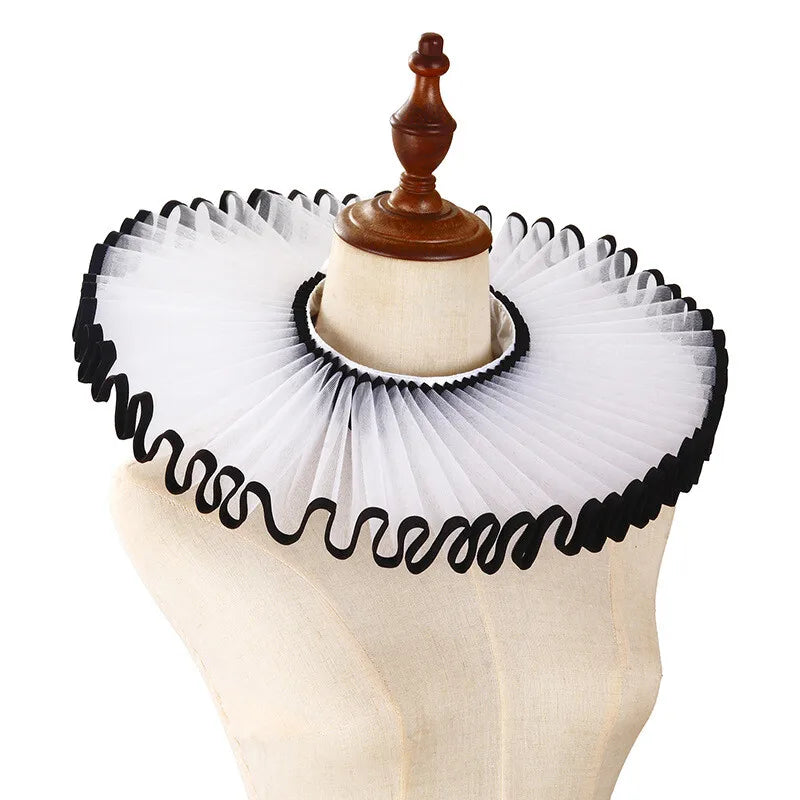 PLEAT DRAMA Mesh Ruffle Collar-Collar-SAINT CHIC
