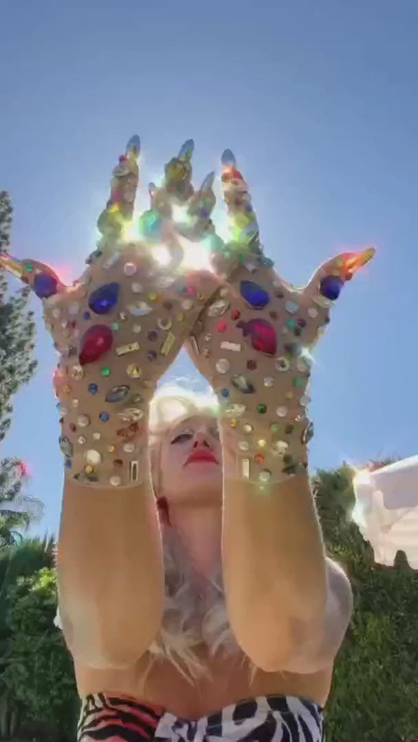 DISCO Rhinestone Gloves