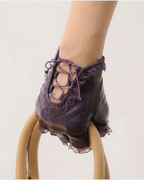 REGENCY Lace-Up Leather Driving Gloves-glove-SAINT CHIC
