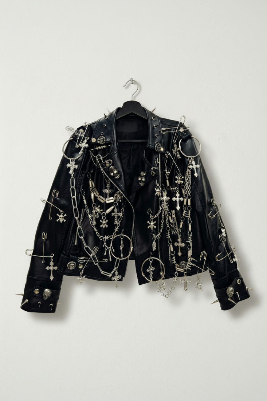 RELIC CROSS Chain Moto Jacket-jacket-SAINT CHIC Main image