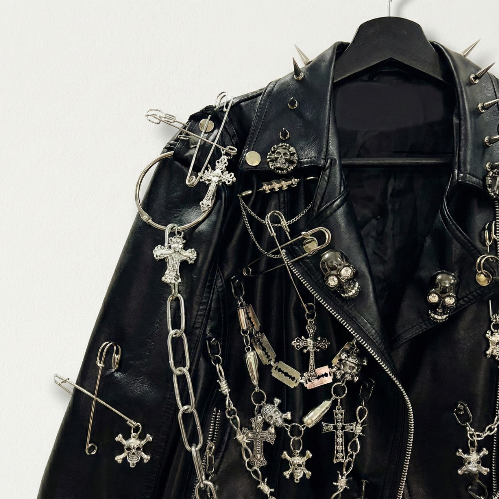 RELIC CROSS Chain Moto Jacket Secondary image