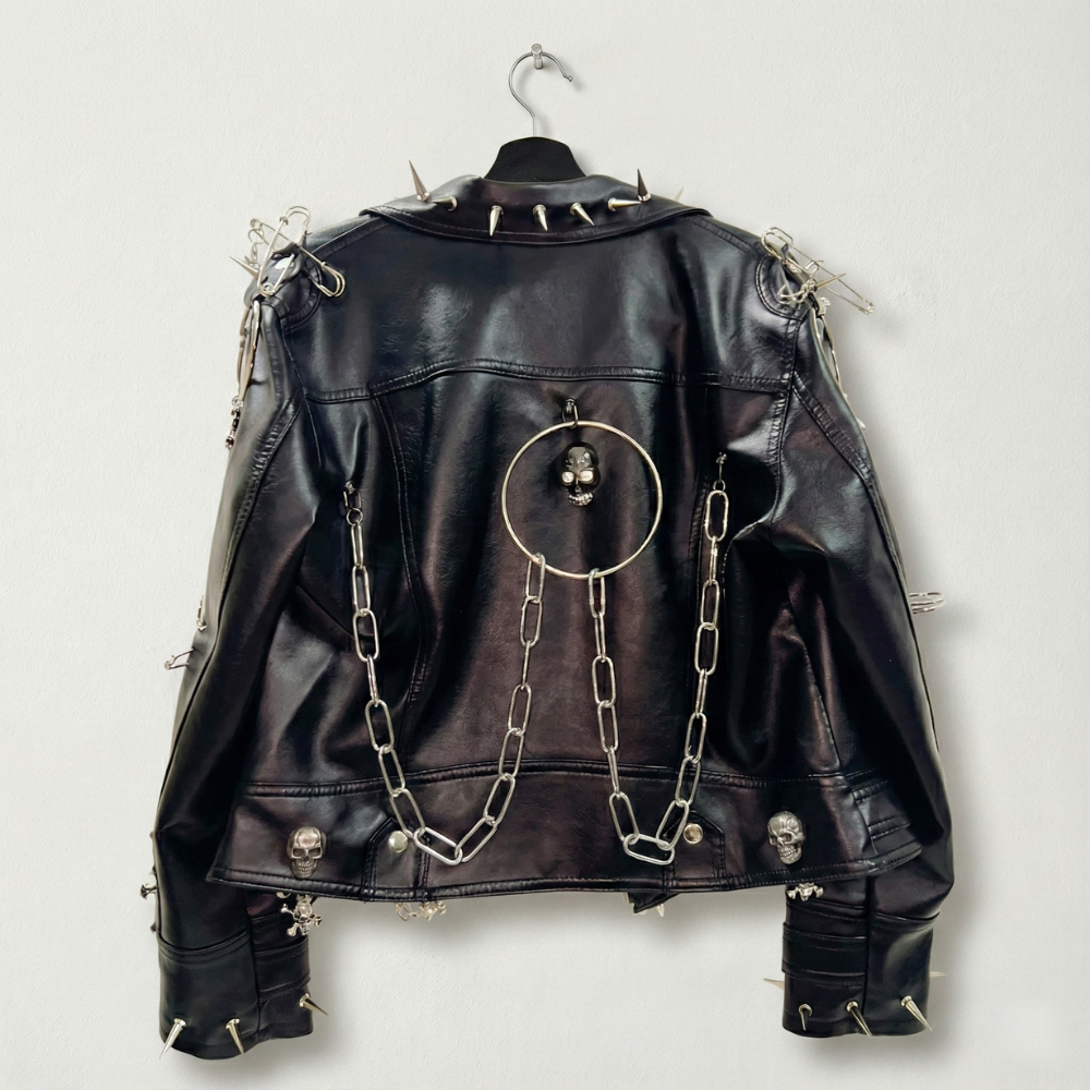 RELIC CROSS Chain Moto Jacket-jacket-SAINT CHIC