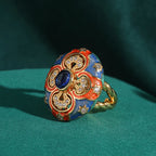 ROSETTE Enamel Ring-Ring-SAINT CHIC