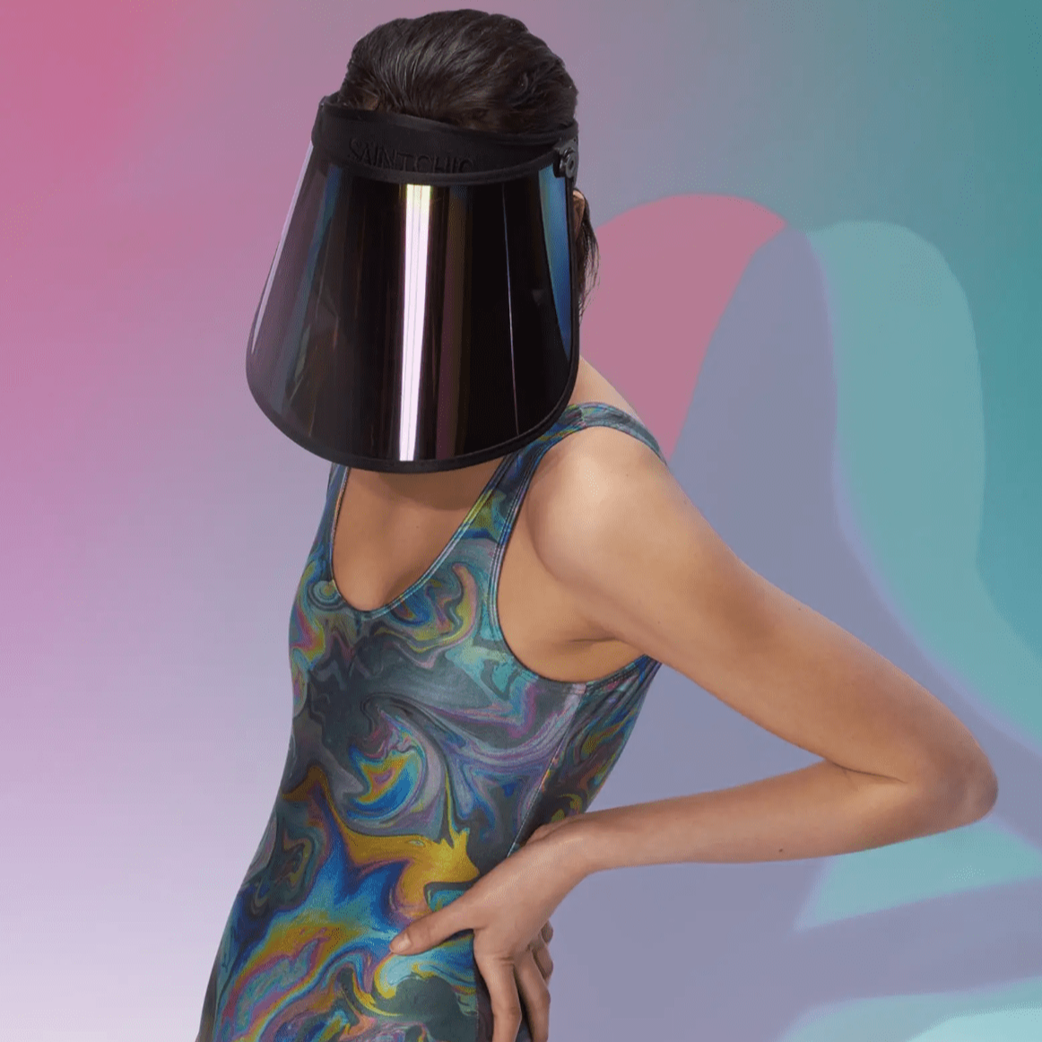 SAINT CHIC Hats BLACK PAPARAZZI VISOR® 1.0 Sun Hat