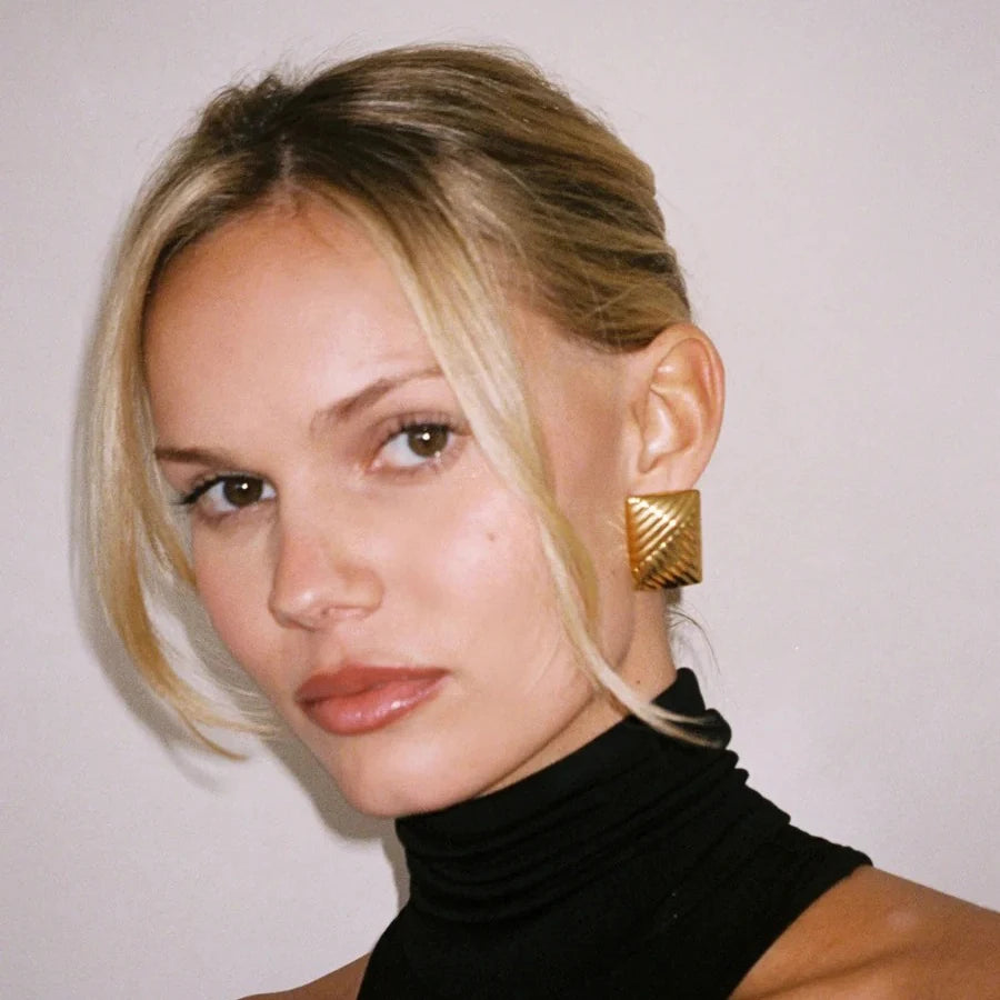 SCULPTURA Vintage Twist Earrings-Earrings-SAINT CHIC