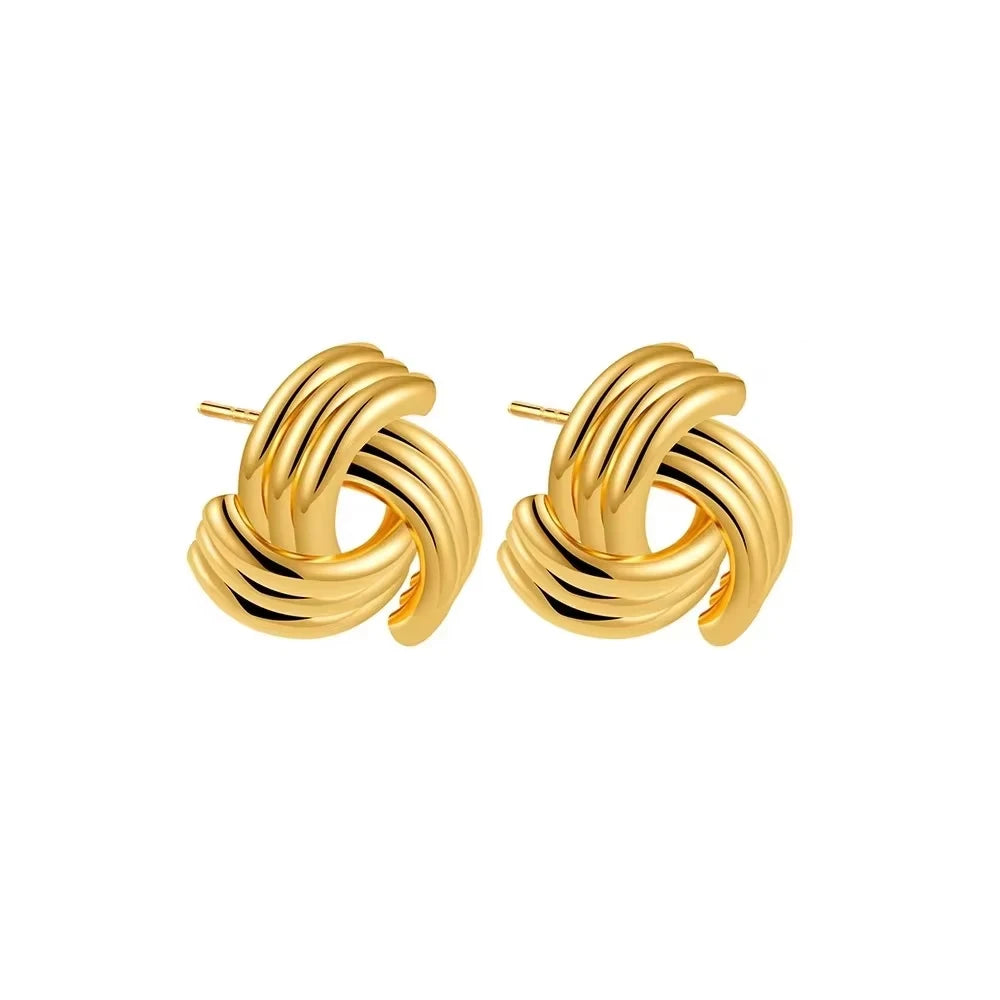 SCULPTURA Vintage Twist Earrings-Earrings-SAINT CHIC