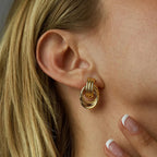 SCULPTURA Vintage Twist Earrings-Earrings-SAINT CHIC