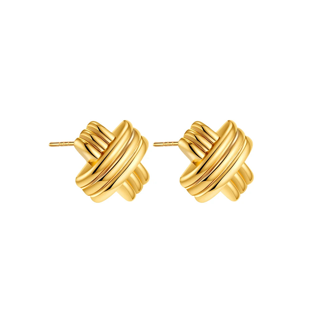 SCULPTURA Vintage Twist Earrings-Earrings-SAINT CHIC