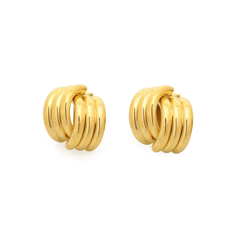 SCULPTURA Vintage Twist Earrings-Earrings-SAINT CHIC