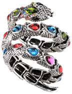 SERPENT Coil Crystal Arm Cuff-Bracelet-SAINT CHIC