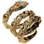 SERPENT Coil Crystal Arm Cuff-Bracelet-SAINT CHIC