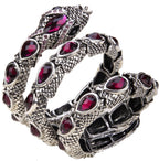 SERPENT Coil Crystal Arm Cuff-Bracelet-SAINT CHIC