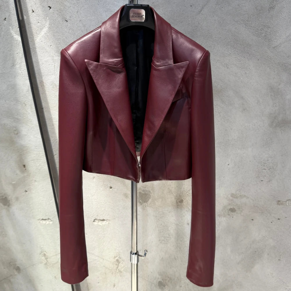 SHOULDER Sheepskin Blazer-Blazer-SAINT CHIC