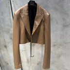 SHOULDER Sheepskin Blazer-Blazer-SAINT CHIC