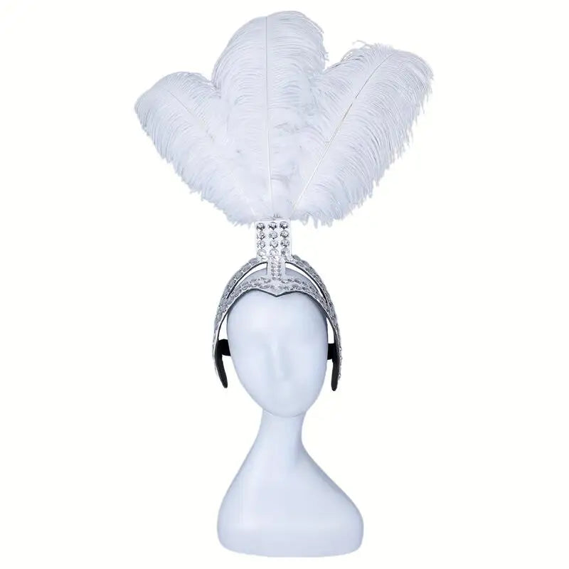 SHOWGIRL Ostrich Feather Headdress-Hair Accessory-SAINT CHIC