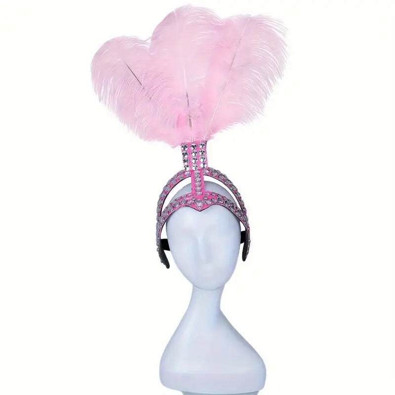 SHOWGIRL Ostrich Feather Headdress-Hair Accessory-SAINT CHIC