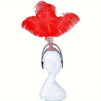 SHOWGIRL Ostrich Feather Headdress-Hair Accessory-SAINT CHIC