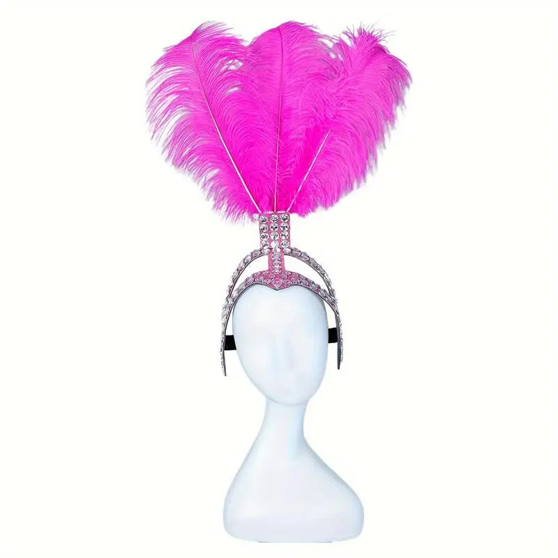 SHOWGIRL Ostrich Feather Headdress-Hair Accessory-SAINT CHIC