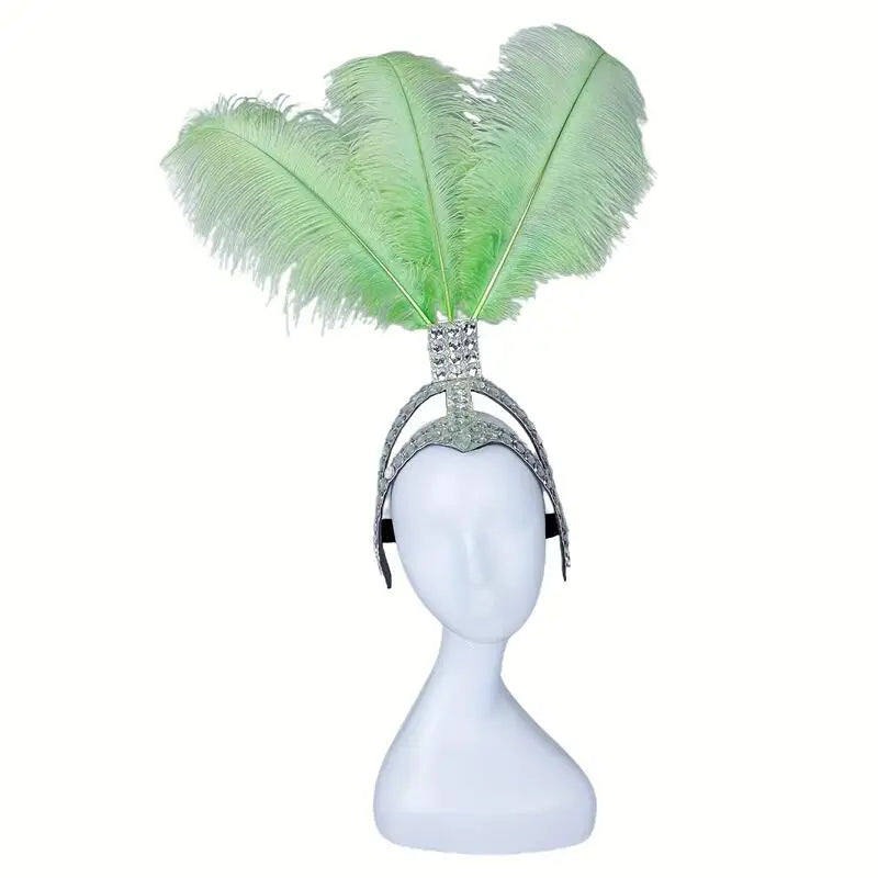 SHOWGIRL Ostrich Feather Headdress-Hair Accessory-SAINT CHIC