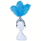SHOWGIRL Ostrich Feather Headdress-Hair Accessory-SAINT CHIC
