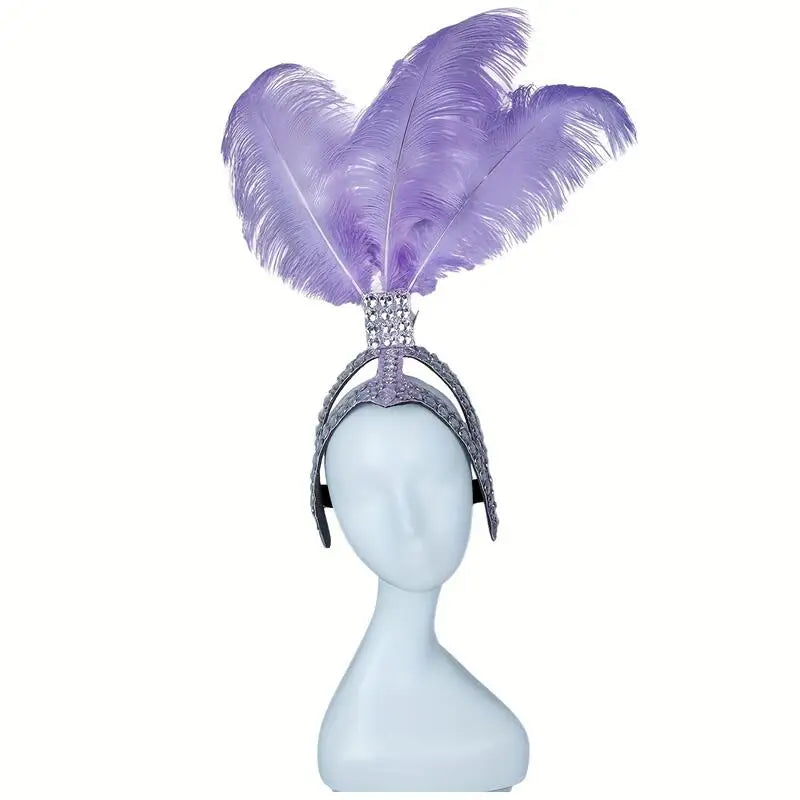 SHOWGIRL Ostrich Feather Headdress-Hair Accessory-SAINT CHIC